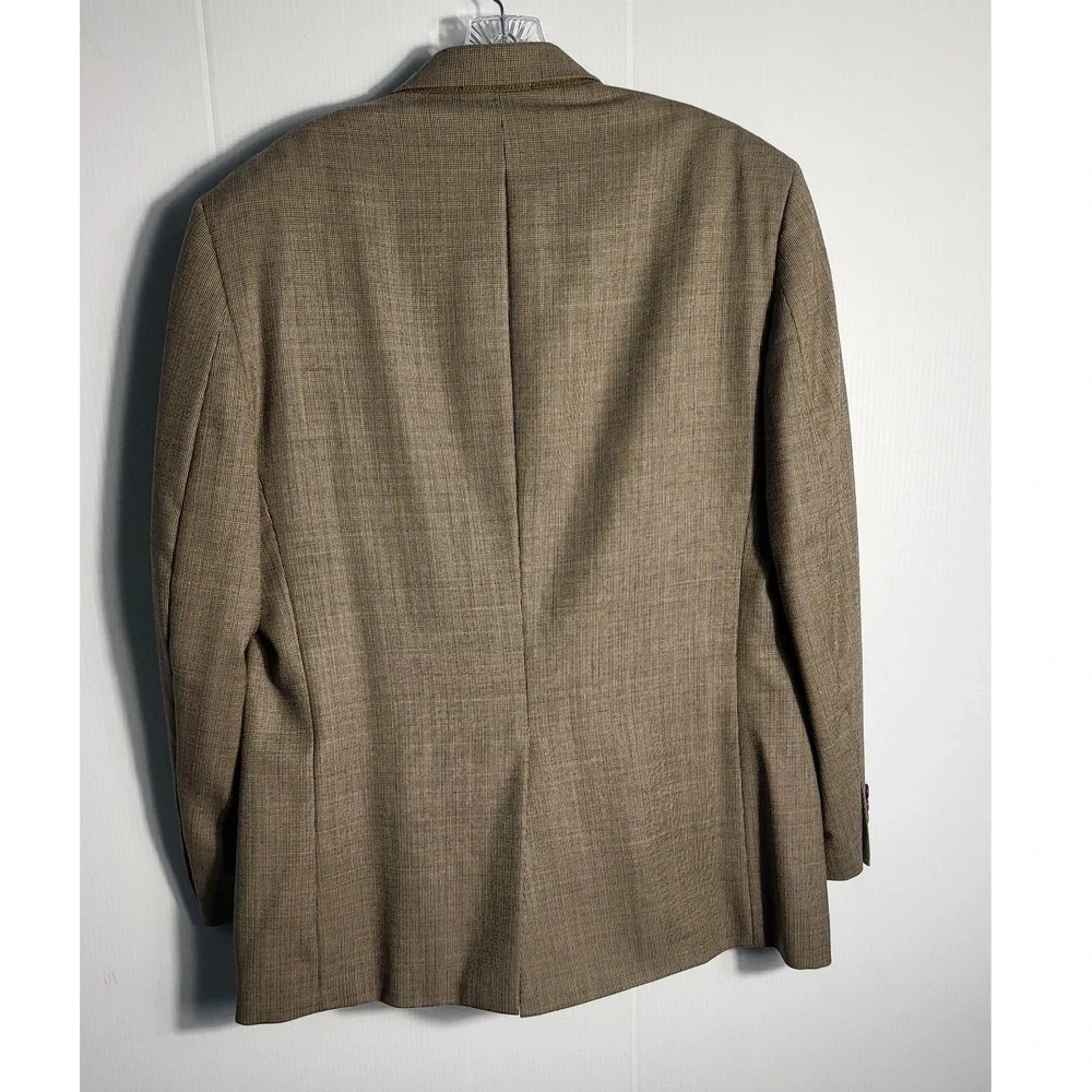 Lauren Ralph Lauren Men's Wool BlazerJacket Size 41R Brown Plaid Business Casual